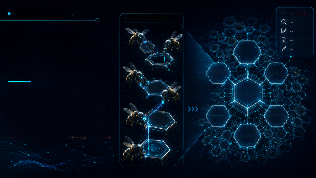 Deployable intelligence brigades — AI agent units watching market, risk, competition, opportunities, regulation and clients around the KEONUS core.
